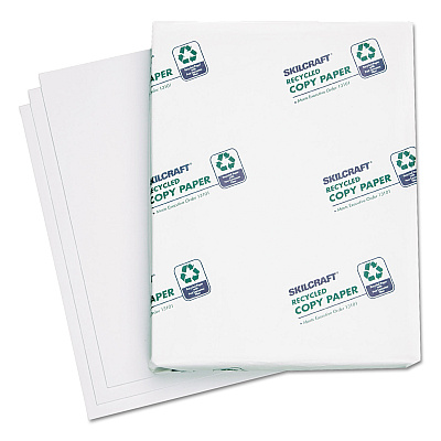 AbilityOne 7530002900599 SKILCRAFT U.S. Fed Watermark Paper, 87 Bright, 16 lb Bond Weight, 8.5 x 11, White, 500 Sheets/Ream, 10 Reams/CT