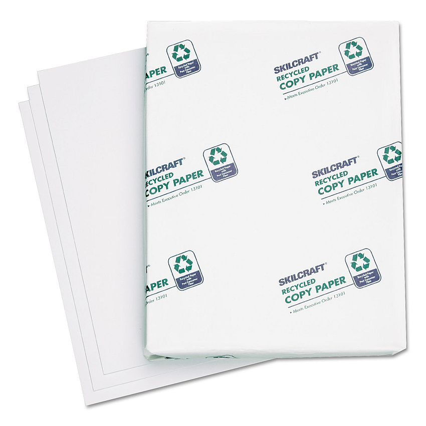 AbilityOne 7530002900599 SKILCRAFT U.S. Fed Watermark Paper, 87 Bright, 16 lb Bond Weight, 8.5 x 11, White, 500 Sheets/Ream, 10 Reams/CT