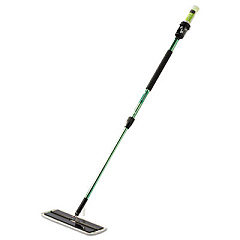 3M Easy Scrub Flat Mop Tool, 16 X 5 Head, 38" To 59.5" Green Aluminum Handle (MMM59051)