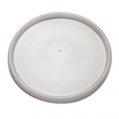 Dart Plastic Lids for Foam Containers, Flat, Vented, Fits 24-32 oz, Translucent, 100/Pack, 5 Packs/Carton (48JL)