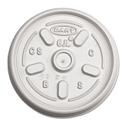 Dart Plastic Lids for Foam Containers, Vented, Fits 3.5-6 oz, White, 100/Pack, 10 Packs/Carton (DCC6JL)