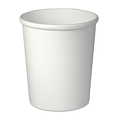 Solo Flexstyle Double Poly Paper Containers, 32 oz, White, Paper, 25/Pack, 20 Packs/Carton (SCCH4325U)