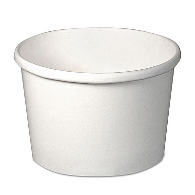 Solo Flexstyle Double Poly Paper Containers, 8 oz, White, Paper, 25/Pack, 20 Packs/Carton (SCCHS4085WH)
