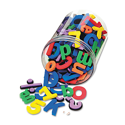 WonderFoam Magnetic Alphabet Letters, Foam, 1.5"; 1", Assorted Colors, 105/Pack (CKC4357)
