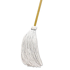 Boardwalk Handle/Deck Mops, #16 White Rayon Head, 57" Natural Wood Handle, 12/Carton (BWKRD60016S)