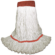 Boardwalk Saddleback Loop-End Wet Mop Heads, Large, White, Rayon, 12/Carton (BWKSP200L18DZ)