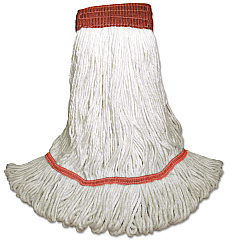 Boardwalk Saddleback Loop-End Wet Mop Heads, Large, White, Rayon, 12/Carton (BWKSP200L18DZ)