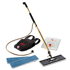 3M Easy Shine Applicator Kit, 18" Wide White Microfiber Head, 43" to 63" Gold/Black Aluminum Handle (MMM55433)