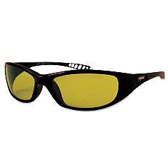 KleenGuard V40 HellRaiser Safety Glasses, Black Frame, Amber Lens (KCC20541)