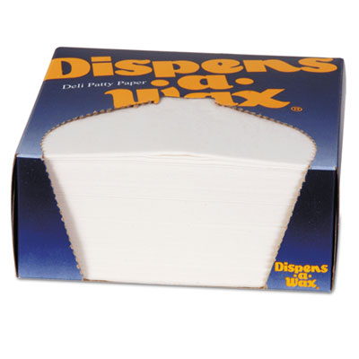 Dixie Dispens-A-Wax Waxed Deli Patty Paper, 4.75 x 5, White, 1,000/Box (DXE434BX)