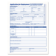 TOPS Comprehensive Employee Application Form, One-Part (No Copies), 17 x 11, 25 Forms Total (TOP3288)