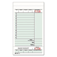 Adams Guest Check Unit Set, Two-Part Carbonless, 6.75 x 4.25, 50 Forms/Pad, 5 Pads/Pack (ABF947SWC)