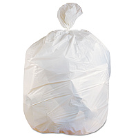 Heritage Linear Low-Density Can Liners, 60 gal, 0.75 mil, 38" x 58", White, 100/Carton (HERH7658EW)