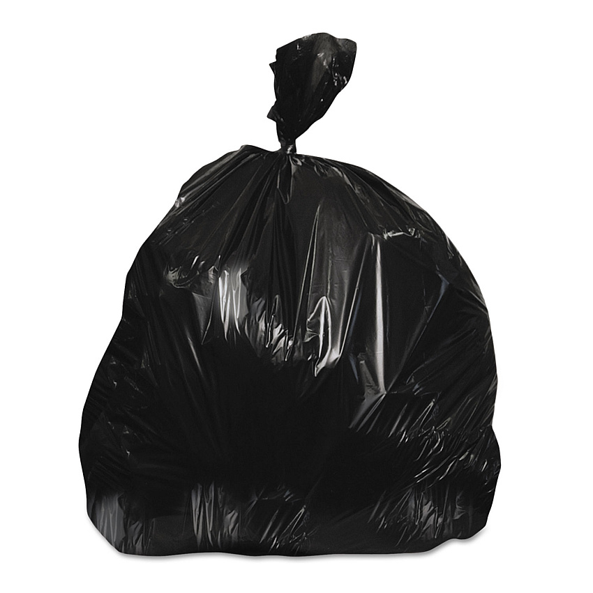 Heritage Linear Low-Density Can Liners, 10 gal, 0.9 mil, 24" x 23", Black, 500/Carton (HERH4823TK)