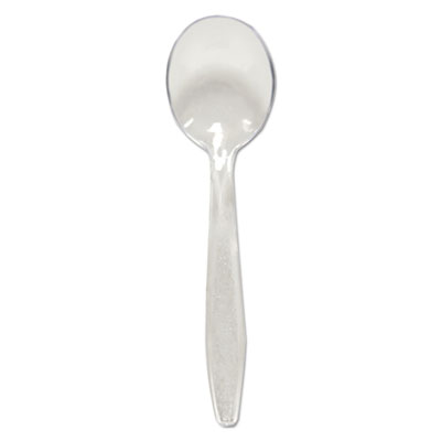 Dart Guildware Extra Heavyweight Plastic Cutlery, Soup Spoons, Clear, 1000/carton (SCCGDC8SS)