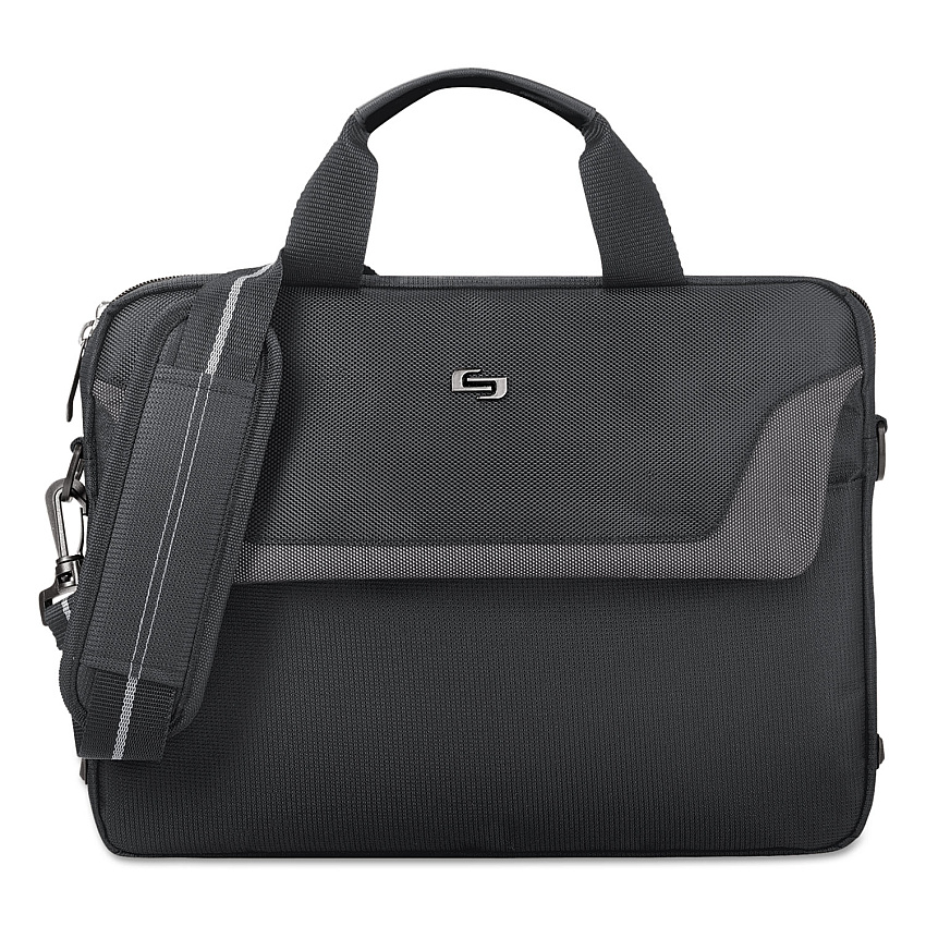 Solo Pro Slim Brief, Fits Devices Up to 14.1", Polyester, 14 x 1.5 x 10.5, Black (USLCLA1124)