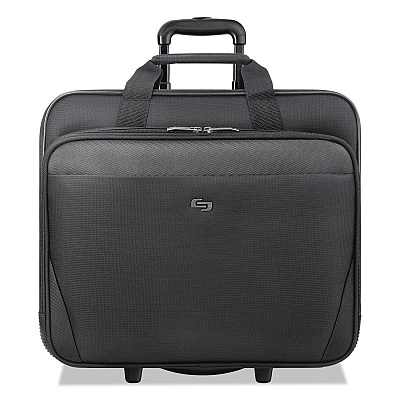 Solo Classic Rolling Case, Fits Devices Up to 17.3", Polyester, 16.75 x 7 x 14.38, Black (USLCLS9104)