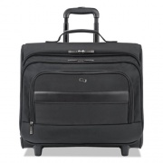 Solo Classic Rolling Overnighter Case, Fits Devices Up to 15.6", Ballistic Polyester, 16.14 x 6.69 x 13.78, Black (B644)