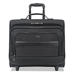 Solo Classic Rolling Overnighter Case, Fits Devices Up to 15.6", Ballistic Polyester, 16.14 x 6.69 x 13.78, Black (USLB644)