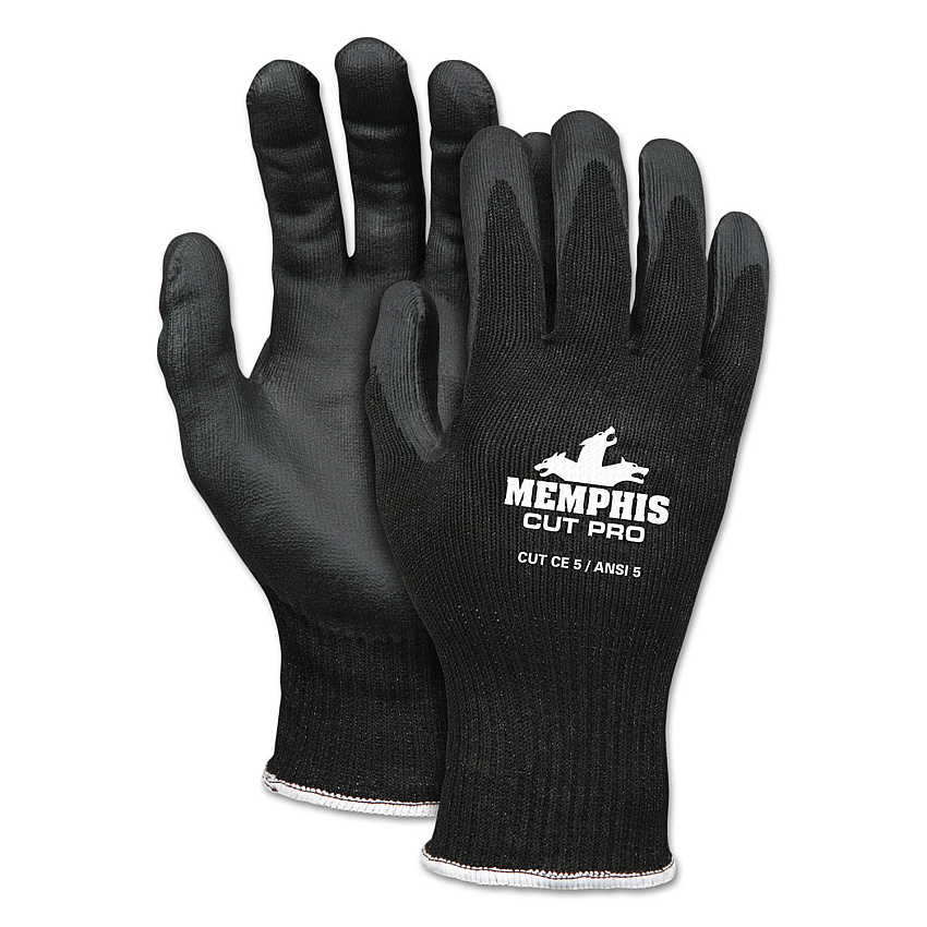 MCR Safety Cut Pro 92720NF Gloves, X-Large, Black, HPPE/Nitrile Foam (CRW92720NFXL)