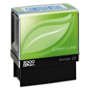 COSCO 2000PLUS Green Line Message Stamp, Confidential, 1.5 x 0.56, Blue (098374)