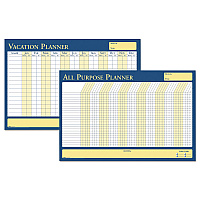 House of Doolittle 100% Recycled All-Purpose/Vacation Planner, 36 x 24, White/Blue/Yellow Surface (HOD639)