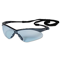KleenGuard V30 Nemesis Safety Glasses, Blue Frame, Light Blue Uncoated Lens, 12/Box (KCC19639)