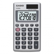 Casio HS-8VA Handheld Calculator, 8-Digit LCD, Silver