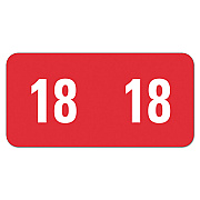 Smead Yearly End Tab File Folder Labels, 18, 0.5 x 1, Red, 25/Sheet, 10 Sheets/Pack (SMD67918)