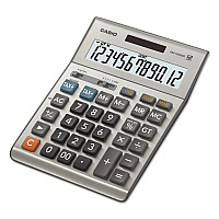 Casio DM1200BM Desktop Calculator, 12-Digit LCD, Silver