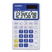 Casio SL-300SVCBE Handheld Calculator, 8-Digit LCD, Blue (SL300VCBE)