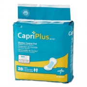 Medline Capri Plus Bladder Control Pads, Extra Plus, 6.5" x 13.5", 28/Pack, 6/Carton (BCPE02CT)