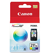 Canon 2975B001 (CL-211XL) High-Yield Ink, 349 Page-Yield, Tri-Color