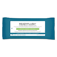 Medline ReadyFlush Biodegradable Flushable Wipes, 1-Ply, 8 x 12, White, 24/Pack, 24 Packs/Carton (MIIMSC263810CT)