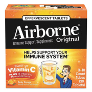 Airborne Immune Support Effervescent Tablet, Zesty Orange, 30/Pack (10030)