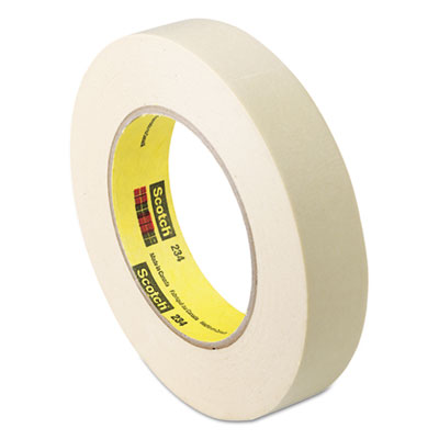 Scotch General Purpose Masking Tape 234, 3" Core, 24 mm x 55 m, Tan, 9/Pack (MMM2341PK)