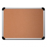Universal Cork Board with Aluminum Frame, 36 x 24, Natural Surface (43713)