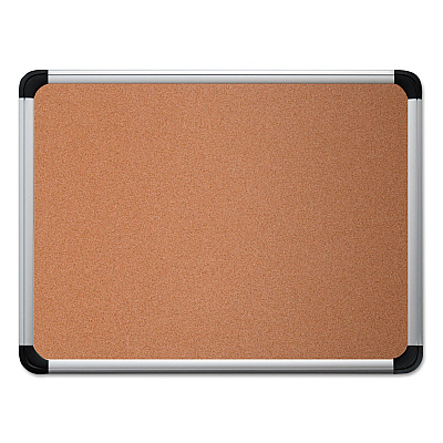 Universal Cork Board with Aluminum Frame, 36 x 24, Tan Surface (UNV43713)