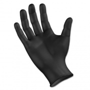 Boardwalk Disposable General-Purpose Powder-Free Nitrile Gloves, Large, Black, 4.4 mil, 1000/Carton (396LCTA)