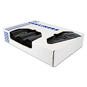 Heritage X-Liner Reprocessed Liners, 60 gal, 1.7 mil, 38" x 58", Black, Flat Pack, 100/Carton (HERX7658WKR01)