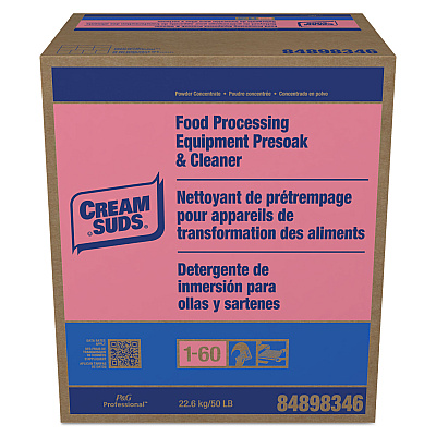 Cream Suds Manual Pot and Pan Presoak and Detergent with Phosphate, Baby Powder Scent, Powder, 50 lb Box (JOY43612)