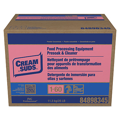 Cream Suds Manual Pot and Pan Presoak and Detergent with Phosphate, Baby Powder Scent, Powder, 25 lb Box (JOY43611)