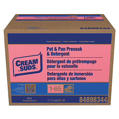 Cream Suds Manual Pot and Pan Presoak and Detergent without Phosphate, Baby Powder Scent, Powder, 25 lb Box (JOY43610)