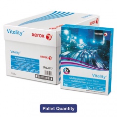Xerox Vitality Multipurpose Print Paper, 92 Bright, 20 lb Bond Weight, 8.5 x 11, White, 500/Ream, 10 Reams/Ct, 40 Cartons/Pallet (3R02047PLT)