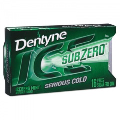 Dentyne Ice Sugarless Gum, Iceberg Mint, 16 Pieces/Pack, 9 Packs/Box (00868)
