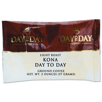 Day to Day Coffee 100% Pure Coffee, Kona Blend, 2 Oz Pack, 42/carton (PCO22003)