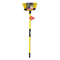 Quickie Job Site Super-Duty Multisurface Upright Broom, 16 x 54, Fiberglass Handle, Yellow/Black (QCK759)
