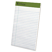 Earthwise by Ampad Recycled Paper Legal Pads, Wide/Legal Rule, 40 White 5 x 8 Sheets, 6/Pack (TOP40112)