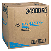 WypAll General Clean X60 Cloths, Flat Sheet, 12.5 x 16.8, White, 150/Box, 6 Boxes/Carton (KCC34900)