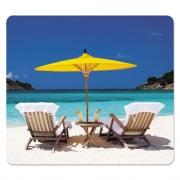 Fellowes Recycled Mouse Pad, 9 x 8, Caribbean Beach Design (5916301)